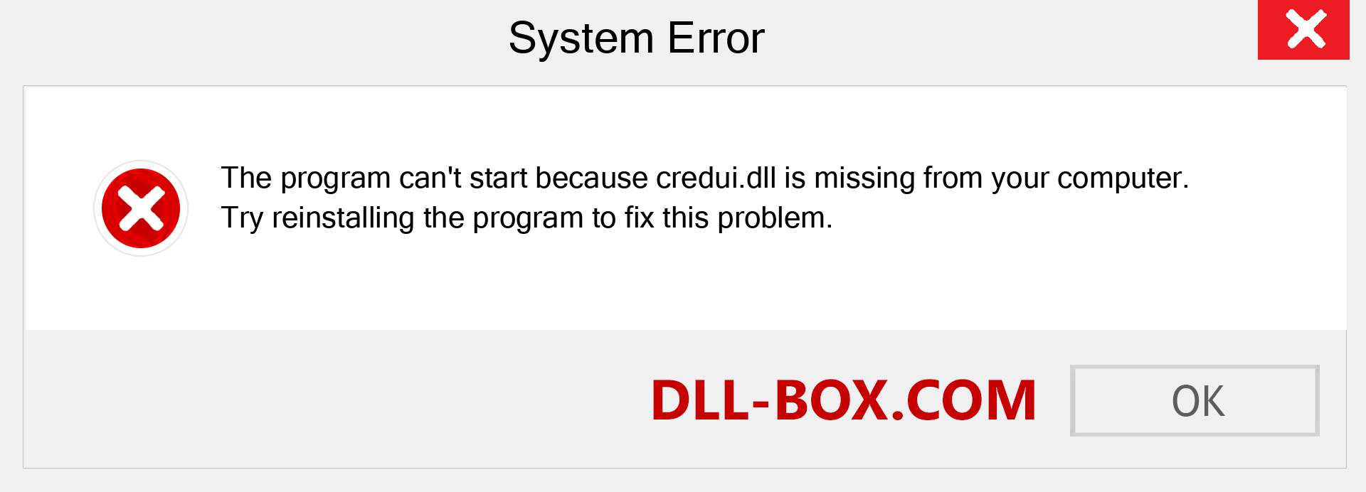 credui.dll file is missing?. Download for Windows 7, 8, 10 - Fix  credui dll Missing Error on Windows, photos, images