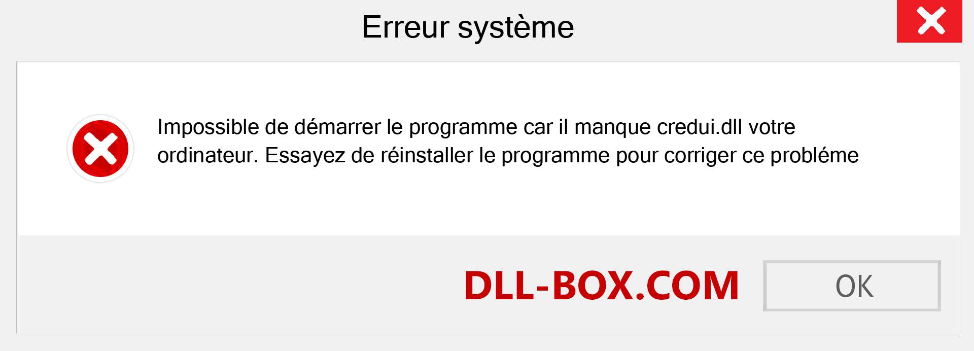 Le fichier credui.dll est manquant ?. Télécharger pour Windows 7, 8, 10 - Correction de l'erreur manquante credui dll sur Windows, photos, images